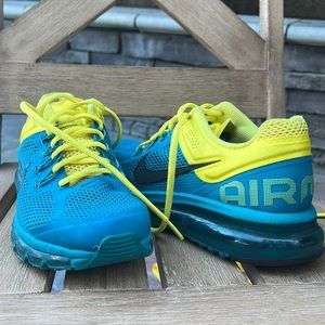 Women's Blue and Yellow Running Shoes